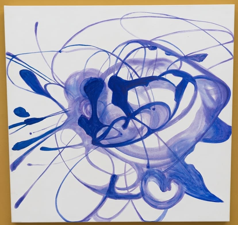 Perro azul - Óleo sobre lienzo - 100 x 100 cm