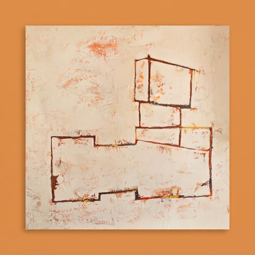 Figura tronométrica - Acrílico sobre lienzo - 105 x 105 cm