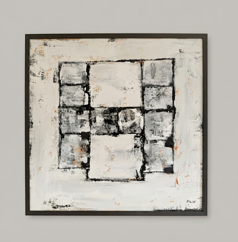 Grid Blanco 2 - Acrílico sobre lienzo - 67 x 69 cm