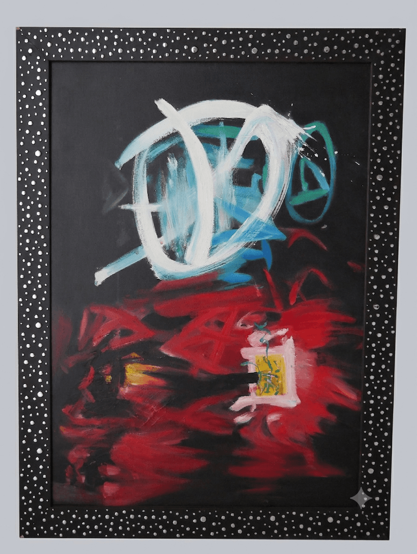 K stellar - Acrílico sobre lienzo, enmarcado - 77 x 104 cm
