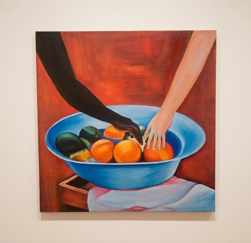 2 Manos - Óleo sobre lienzo - 96 x 99 cm