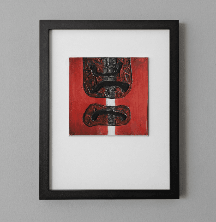 Negro Series 3 - Óleo sobre lienzo, enmarcado - 72 x 52 cm